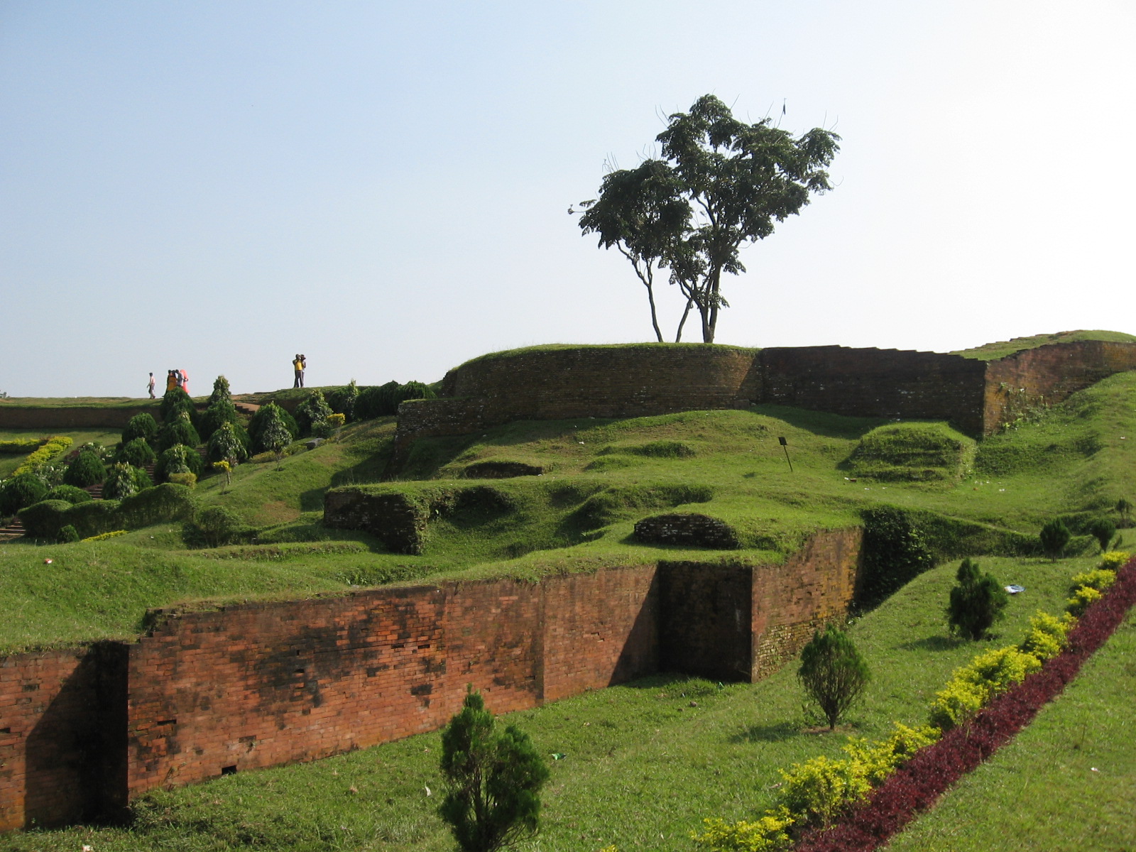 The ancient earthen ramparts of Mahasthangarh citadel, Bogura
