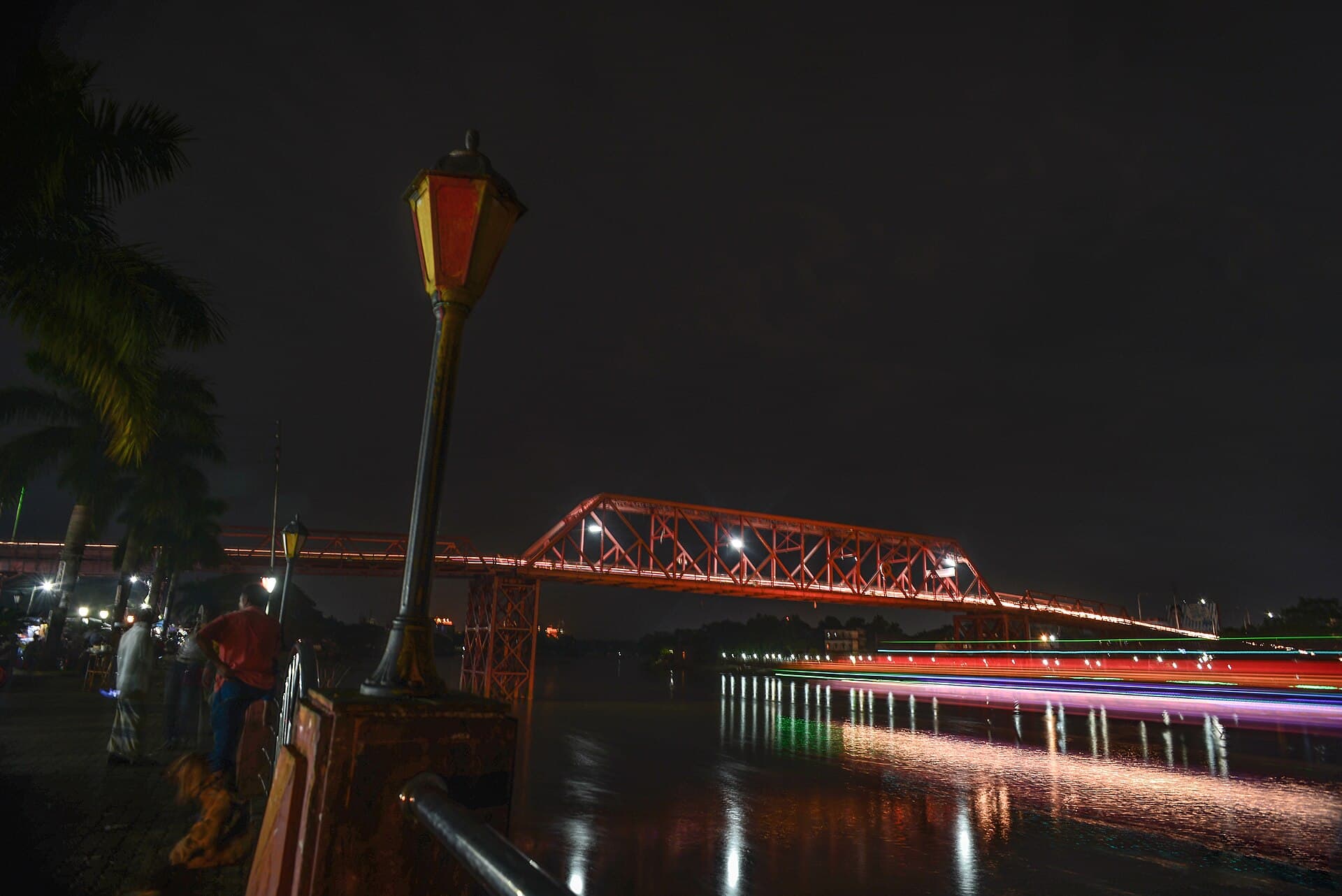 The historic steel Keane Bridge over the Surma River, Sylhet