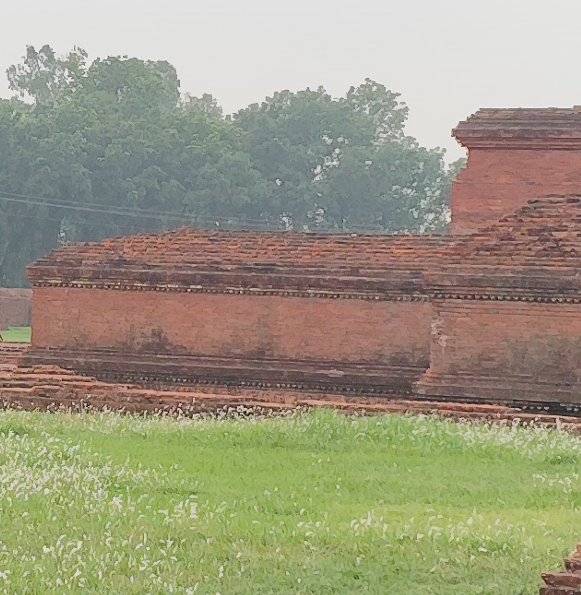 The central stupa and monastic ruins of Somapura Mahavihara, Paharpur