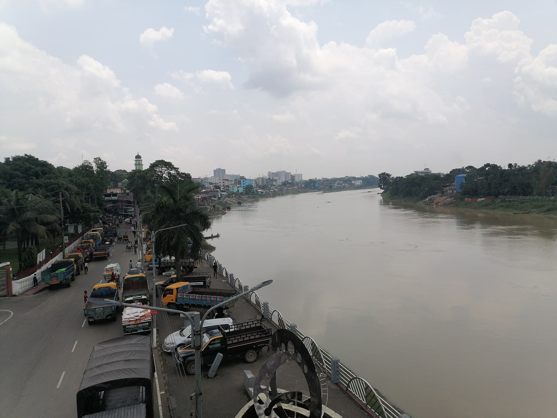 View of the Surma River from Keane Bridge, Sylhet